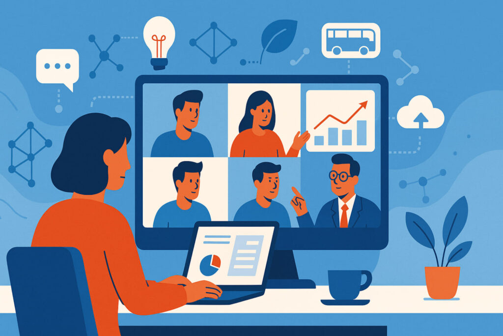 Illustration zur VKU Webinarreihe Vom Problem zur Lösung